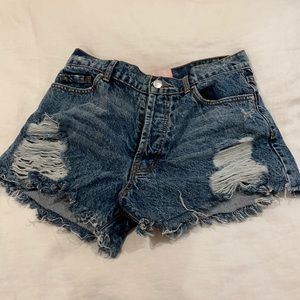 Revice ripped jean shorts